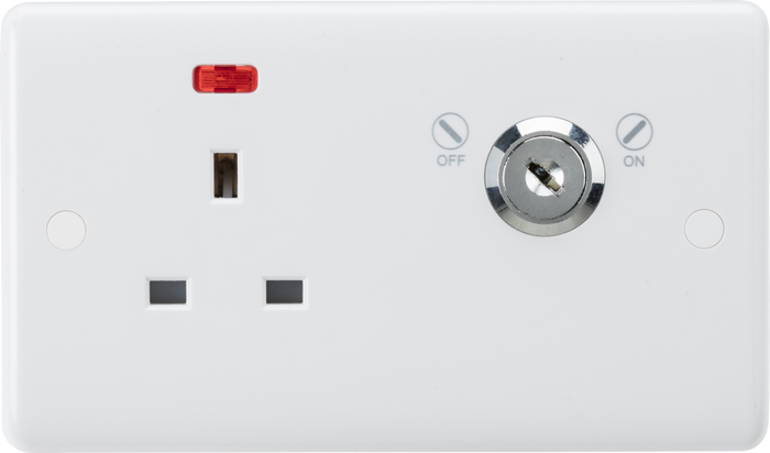 Knightsbridge MLA  CU9LOCKN 13A DP Lockable Socket with Neon
