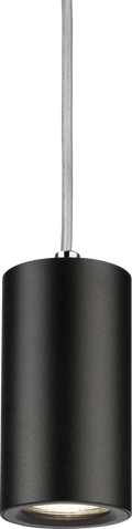 Knightsbridge MLA DAA1FRB Dasan Single Short Fixed Round Pendant Black