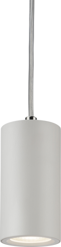 Knightsbridge MLA DAA1FRW Dasan Single Short Fixed Round Pendant White