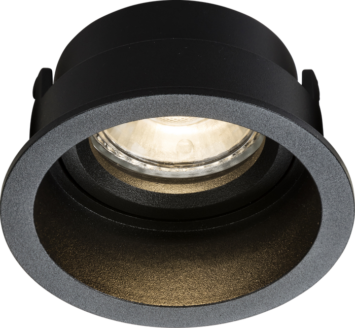 Knightsbridge MLA DIA1FRB Dipa Single Fixed Round Anti-Glare Downlight Black
