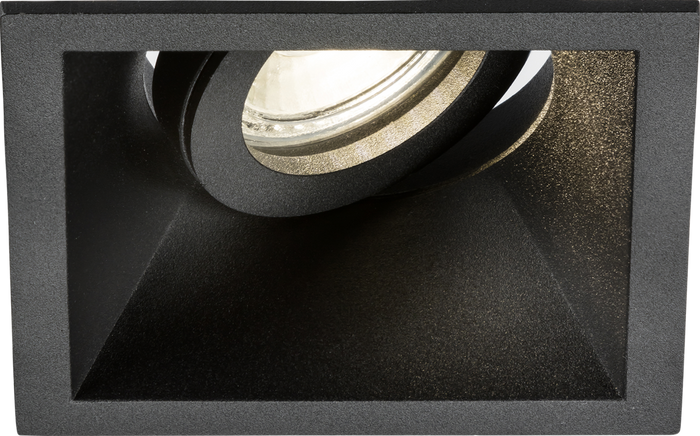 Knightsbridge MLA DIB1TSB Dipa Single Tilt Square Anti-Glare Downlight Black