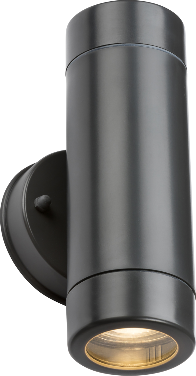 Knightsbridge MLA EA2A EAMON - 230V IP54 GU10 Polycarbonate Up/Down Wall light - Anthracite