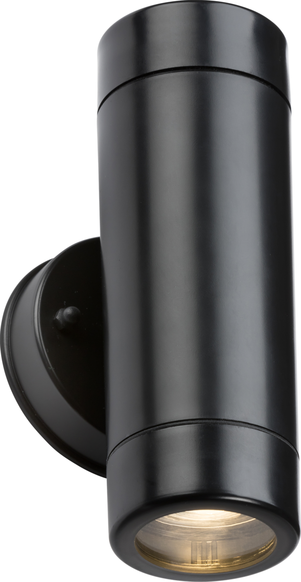 Knightsbridge MLA EA2BK EAMON - 230V IP54 GU10 Polycarbonate Up/Down Wall light - Black