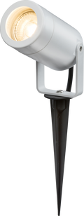 Knightsbridge MLA EASPK1W EAMON - 230V IP65 GU10 Polycarbonate Spike light - White
