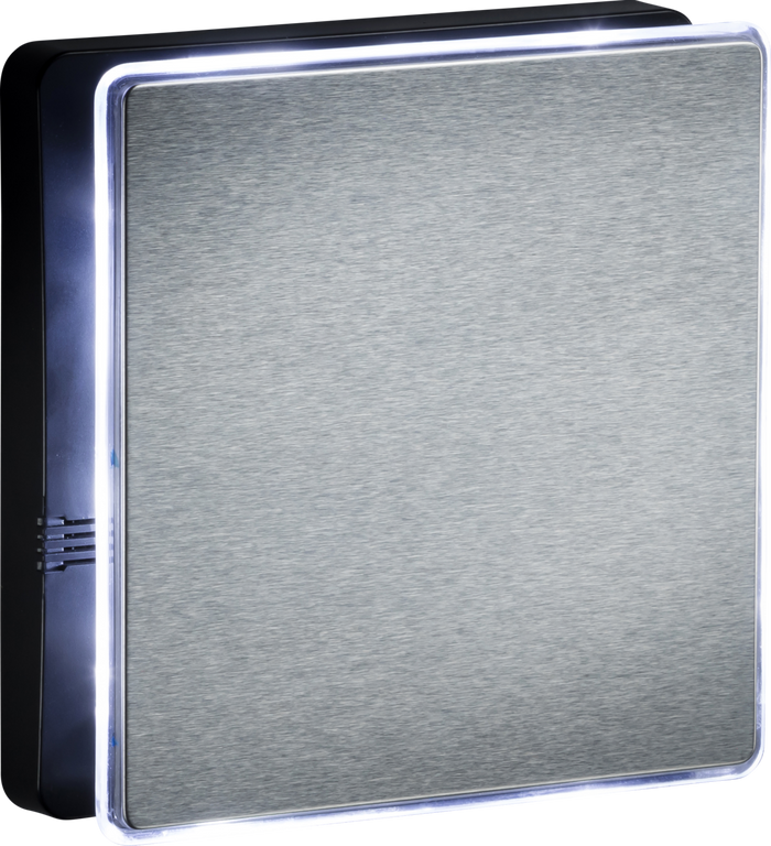 Knightsbridge MLA EX4TSS IP45 100mm LED Backlit Extractor Fan with Overrun Timer - Steel