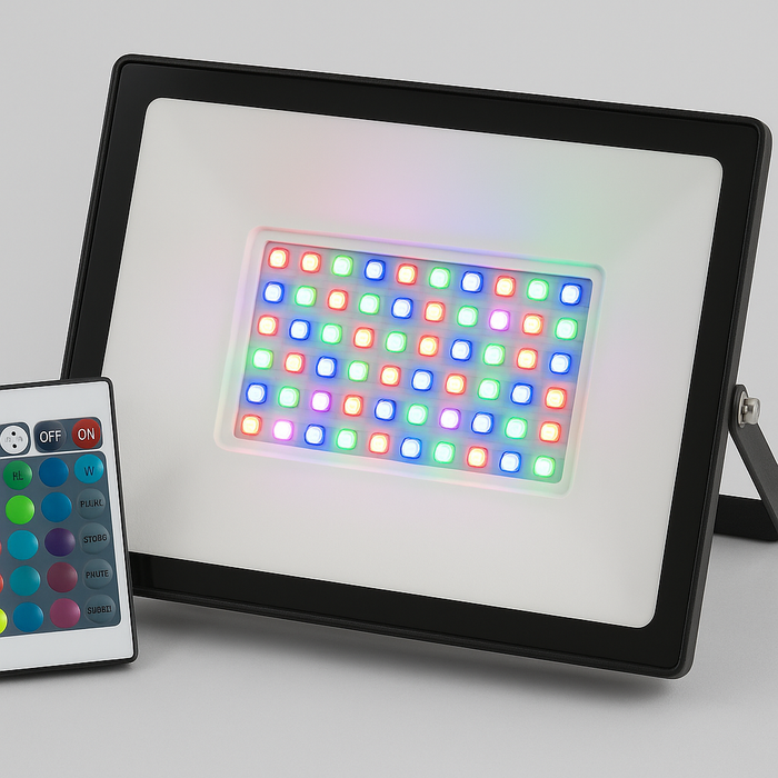 Knightsbridge MLA FLG50RGB 230V IP65 20W RGB LED Black Die-Cast Aluminium Floodlight