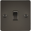 Knightsbridge MLA FP1200GM Flat Plate 10AX 1G Intermediate Switch - Gunmetal
