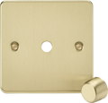 Knightsbridge MLA FP1DIMBB 1G Dimmer Plate with Matching Metal Dimmer Cap - Brushed Brass