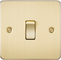 Knightsbridge MLA FP2000BB Flat Plate 10AX 1G 2 Way Switch - Brushed Brass