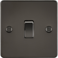 Knightsbridge MLA FP2000GM Flat Plate 10AX 1G 2 Way Switch - Gunmetal