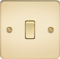 Knightsbridge MLA FP2000PB Flat Plate 10AX 1G 2 Way Switch - Polished Brass