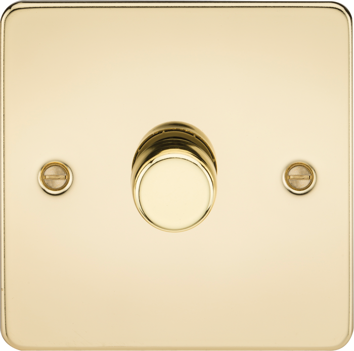 Knightsbridge MLA FP2191PB 1G 2-way 10-200W (5-150W LED) Intelligent dimmer - Polished Brass
