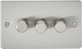 Knightsbridge MLA FP2193BC 3G 2-way 10-200W (5-150W LED) Intelligent dimmer - Brushed Chrome