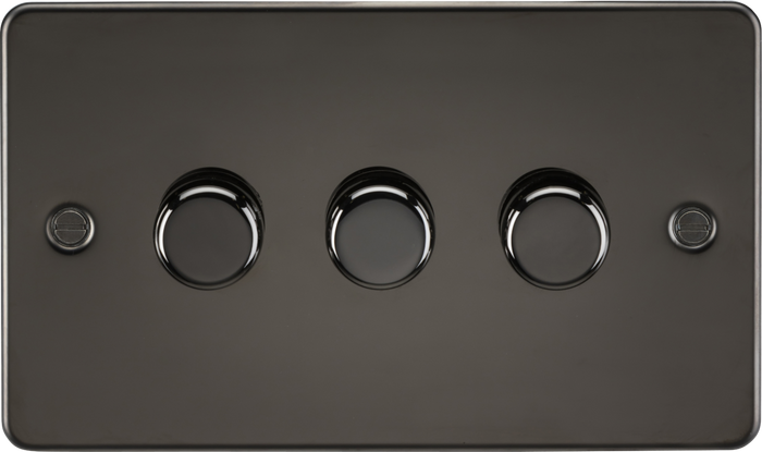 Knightsbridge MLA FP2193GM 3G 2-way 10-200W (5-150W LED) Intelligent dimmer - Gunmetal