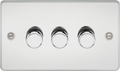 Knightsbridge MLA FP2193PC 3G 2-way 10-200W (5-150W LED) Intelligent dimmer - Polished Chrome