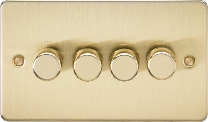 Knightsbridge MLA FP2194BB 4G 2-way 10-200W (5-150W LED) Intelligent dimmer - Brushed Brass