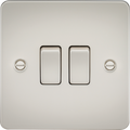 Knightsbridge MLA FP3000PL Flat Plate 10AX 2G 2-way switch - pearl