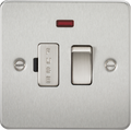 Knightsbridge MLA FP6300NBC Flat Plate 13A switched fused spur unit with neon - brushed chrome
