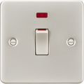 Knightsbridge MLA FP81MNPL 45A DP Switch with Neon (1G size) - Pearl