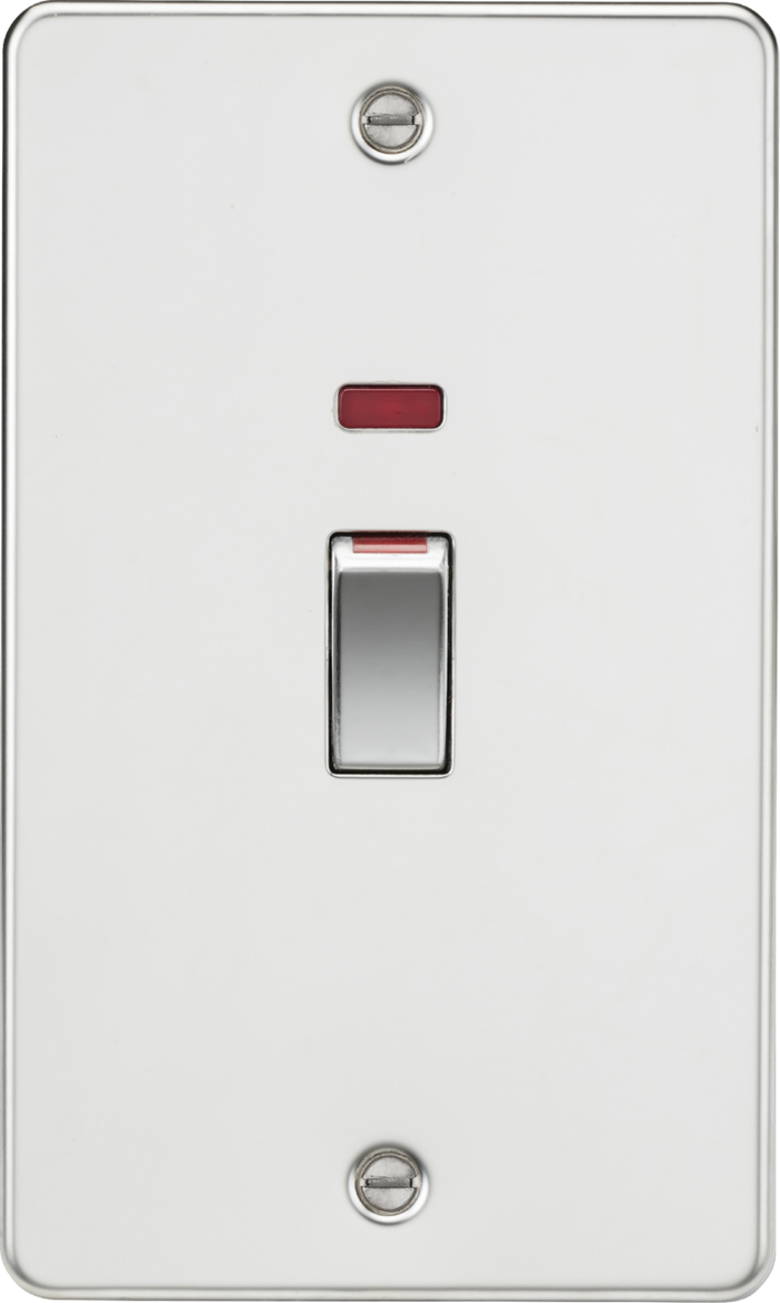 Knightsbridge MLA FP82MNPC 45A DP Switch with Neon (2G size) - Polished Chrome