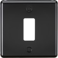 Knightsbridge MLA GDCL1MB 1G Grid Faceplate - Rounded Edge Matt Black
