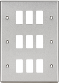 Knightsbridge MLA GDCL9BC 9G Grid Faceplate - Rounded Edge Brushed Chrome