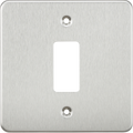 Knightsbridge MLA GDFP001BC Flat plate 1G grid faceplate - brushed chrome