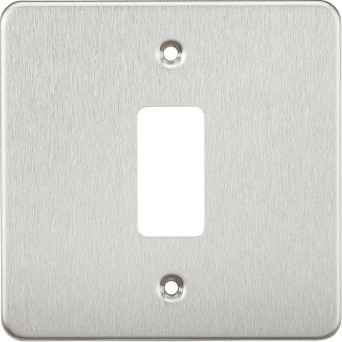 Knightsbridge MLA GDFP001BC Flat plate 1G grid faceplate - brushed chrome