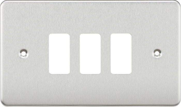 Knightsbridge MLA GDFP003BC Flat plate 3G grid faceplate - brushed chrome