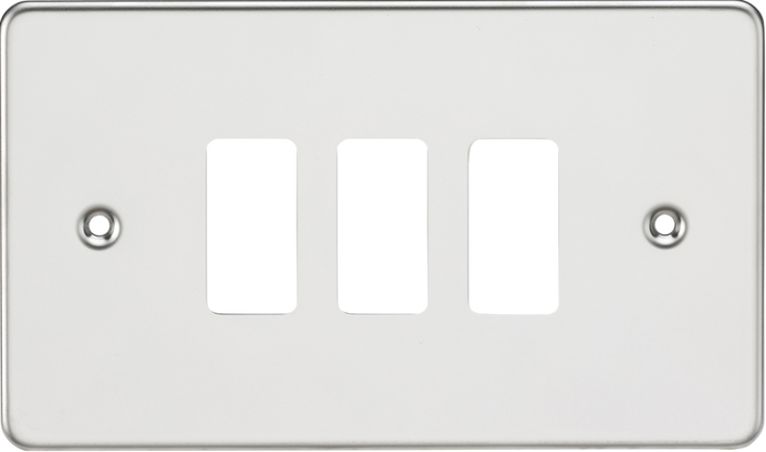 Knightsbridge MLA GDFP003PC Flat plate 3G grid faceplate - polished chrome