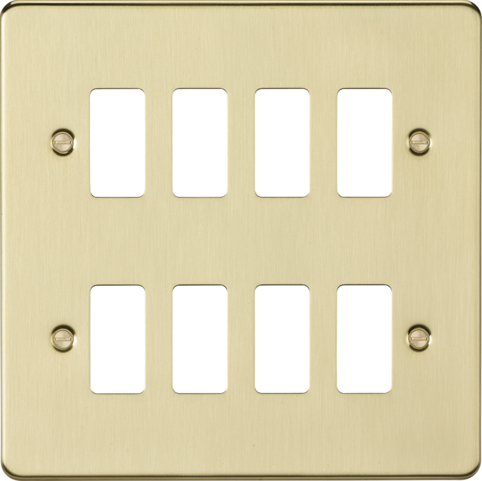 Knightsbridge MLA GDFP008BB 8G grid faceplate - brushed brass