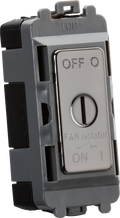 Knightsbridge MLA GDM021BN 10A Fan Isolator Key Switch Module - black nickel