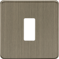 Knightsbridge MLA  GDSF001AB 1G Grid Faceplate - Antique Brass