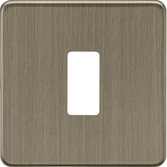 Knightsbridge MLA  GDSF001AB 1G Grid Faceplate - Antique Brass