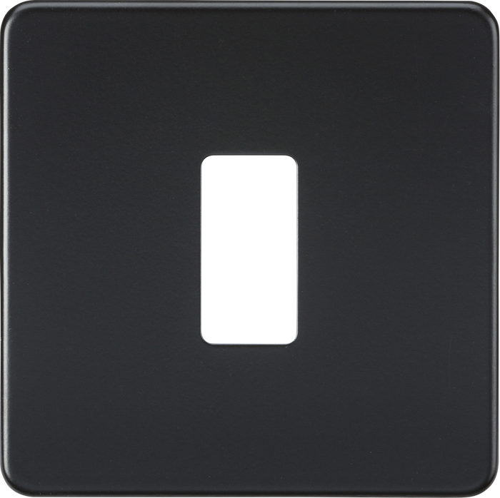 Knightsbridge MLA GDSF001MB Screwless 1G grid faceplate - matt black