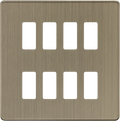 Knightsbridge MLA  GDSF008AB 8G Grid Faceplate - Antique Brass
