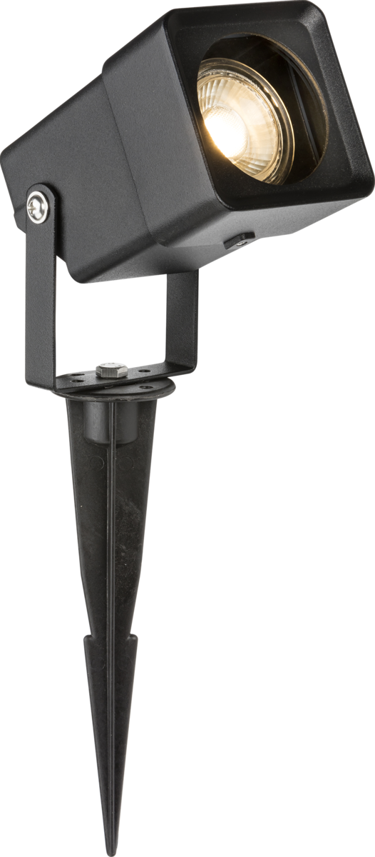 Knightsbridge MLA GUSPIKES 230V IP65 GU10 Square Spike Light - Black