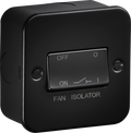 Knightsbridge MLA M1100TB Metalclad 10A Fan Isolator Switch - Textured Sand Black Finish