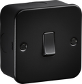 Knightsbridge MLA M2000TB Metalclad 10AX 1G 2-way Switch - Textured Sand Black Finish