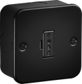 Knightsbridge MLA M6000TB Metalclad 13A Unswitched Fused Spur - Textured Sand Black Finish