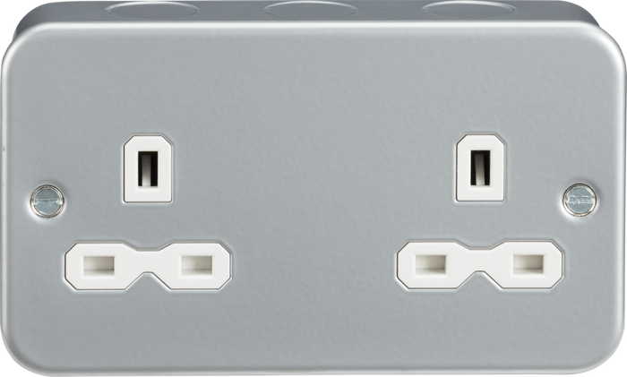Knightsbridge MLA MR9000U Metal Clad 13A 2G Unswitched Socket