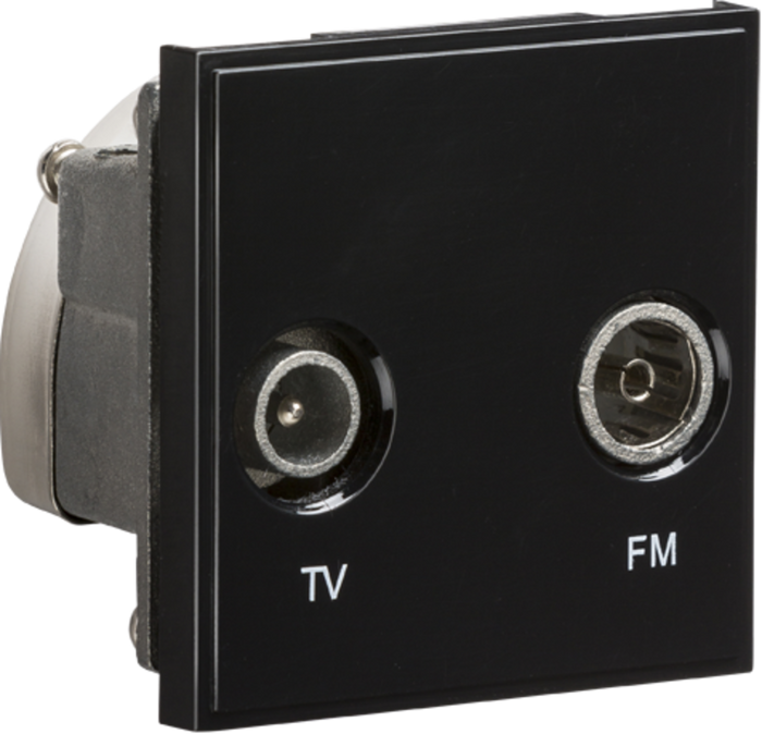 Knightsbridge MLA NETDITVBK Diplexed TV /FM DAB Outlet Module 50 x 50mm - Black