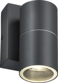 Knightsbridge MLA OWALL1AP 230V IP54 GU10 Fixed Single Wall Light with Photocell Sensor - Anthracite