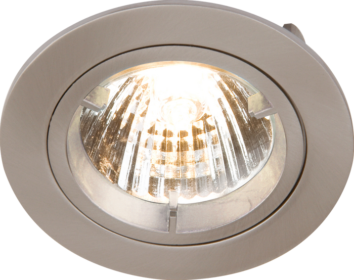 Knightsbridge MLA RD1CBR IP20 230V GU10 Brushed Chrome Recessed Fixed Twist & Lock Downlight
