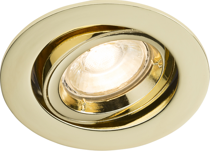 Knightsbridge MLA RD2B IP20 230V GU10 Brass Recessed Tilt Twist & Lock Downlight