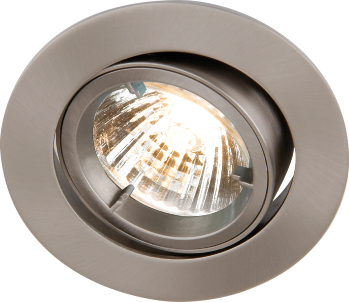 Knightsbridge MLA RD2CBR IP20 230V GU10 Brushed Chrome Recessed Tilt Twist & Lock Downlight