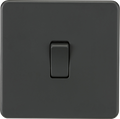 Knightsbridge MLA Screwless SF1000DPAT 10AX 1G DP Switch - Anthracite