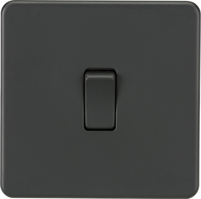 Knightsbridge MLA Screwless SF1000DPAT 10AX 1G DP Switch - Anthracite