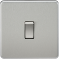 Knightsbridge MLA Screwless SF1000DPBC 10AX 1G DP Switch - Brushed Chrome