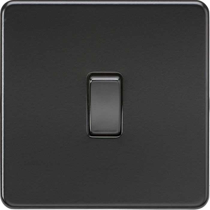 Knightsbridge MLA Screwless SF1000DPMBB 10AX 1G DP Switch - Matt Black